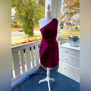 Maroon Halston dress